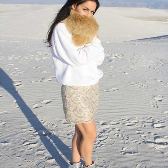 Gudi Dresses & Skirts - Silver and gold mesh sequin skirt